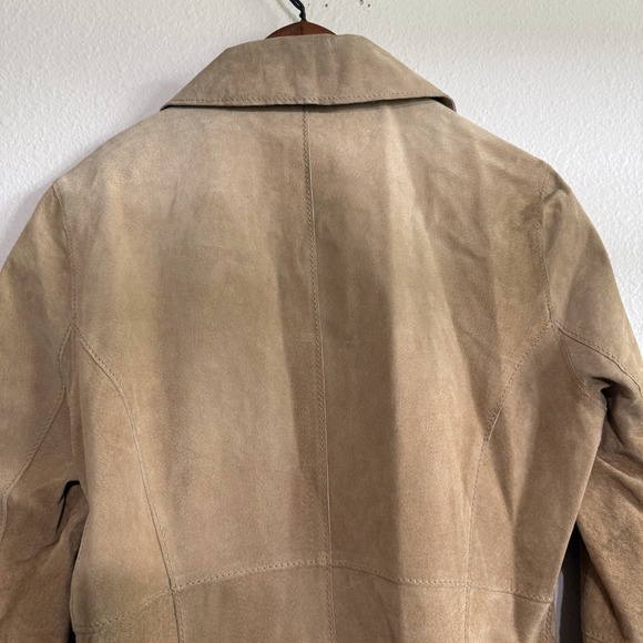 Bebe Braided Fringe Jacket Womens Medium Genuine Leather Snap Western Cowgirl - Picture 9 of 15